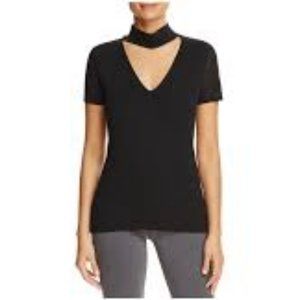 T Tahari Short Sleeve Mock Neck Sweater